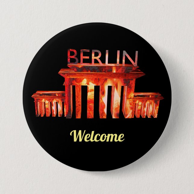 Berlin Nightlife personalised  Bottle Opener 3 Inch Round Button (Front)