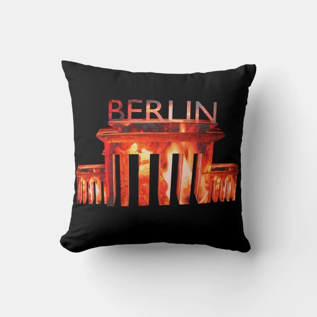 Berlin Nightlife Throw Pillow (Front)