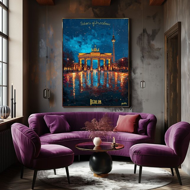 Berlin Nights - Brandenburger Gate Reflections Poster (Creator Uploaded)