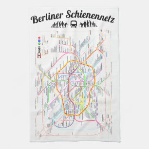 " BERLIN Rail network dishcloth ... " Kitchen Towel