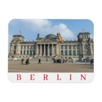 Berlin Reichstag and German flag fridge magnet