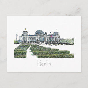 Berlin Reichstag Building Architecture Postcard
