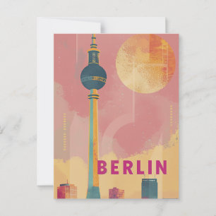 Berlin retro vintage postcard