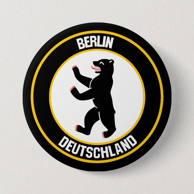 Berlin Round Emblem 3 Inch Round Button (Front)