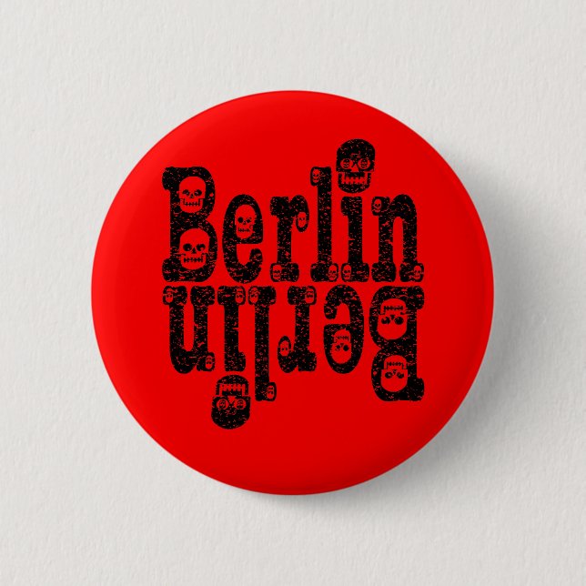 Berlin Skulls 2 Inch Round Button (Front)