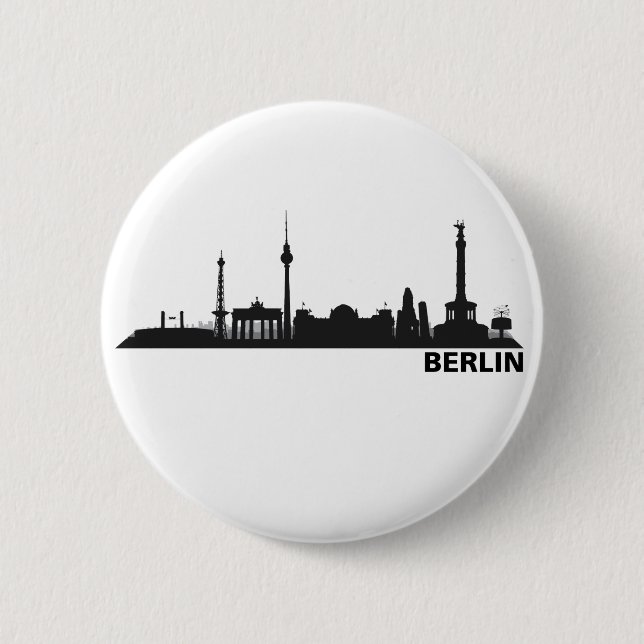 Berlin Skyline 2 Inch Round Button (Front)
