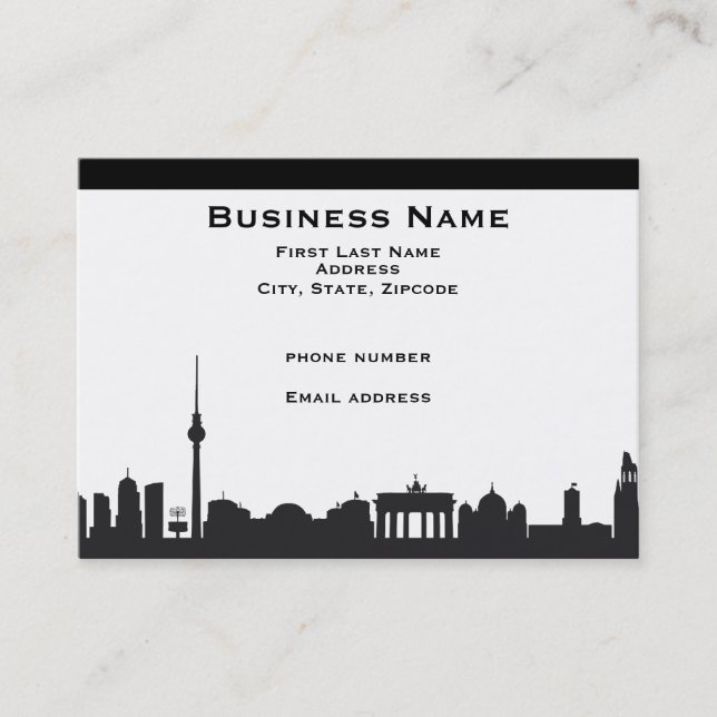 Berlin Skyline Business Cards (Front)