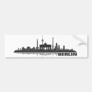 Berlin Stadt Skyline - Autosticker Bumper Sticker