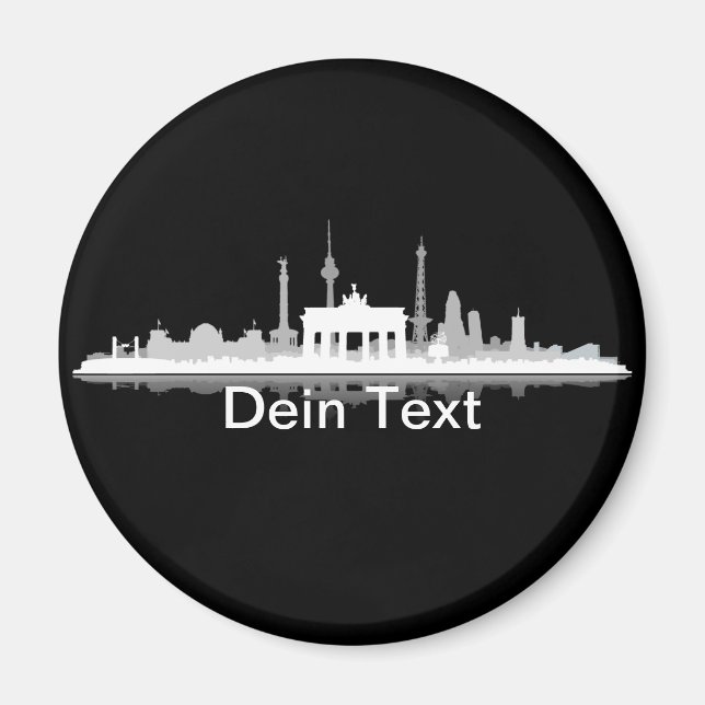 Berlin Stadt Skyline - refrigerator magnet / magne (Front)
