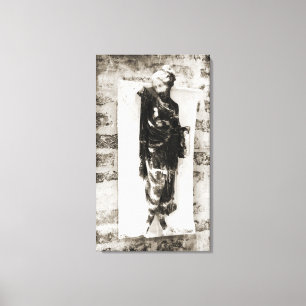 Berlin Statue   Black + White Canvas Print