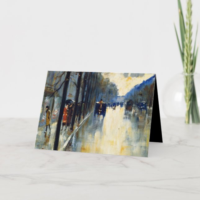 Berlin Street in Late Fall, Card (Front)