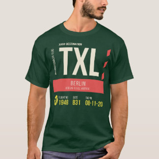 Berlin Tegel Airport Stylish Luggage Tag TXL T-Shirt