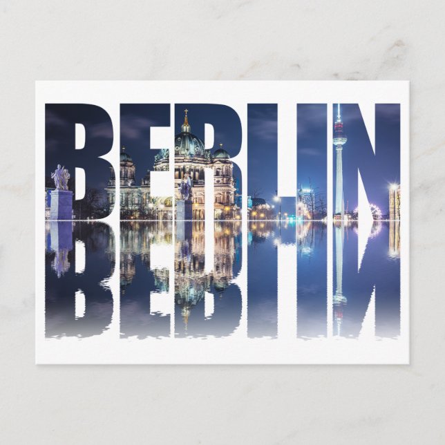 Berlin text souvenir postcard (Front)