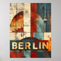 Berlin Travel Ad Vintage Art