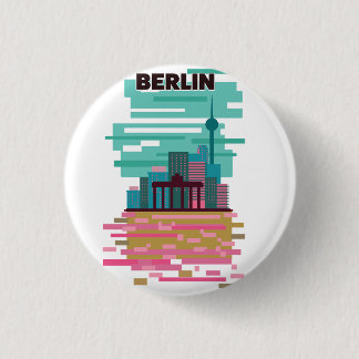 Berlin Travel poster 1 Inch Round Button