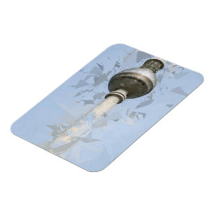 Berlin TV Tower Abstract Germany Travel Art Magnet