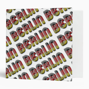 Berlin Typography German City Germany Flag Colors Binder