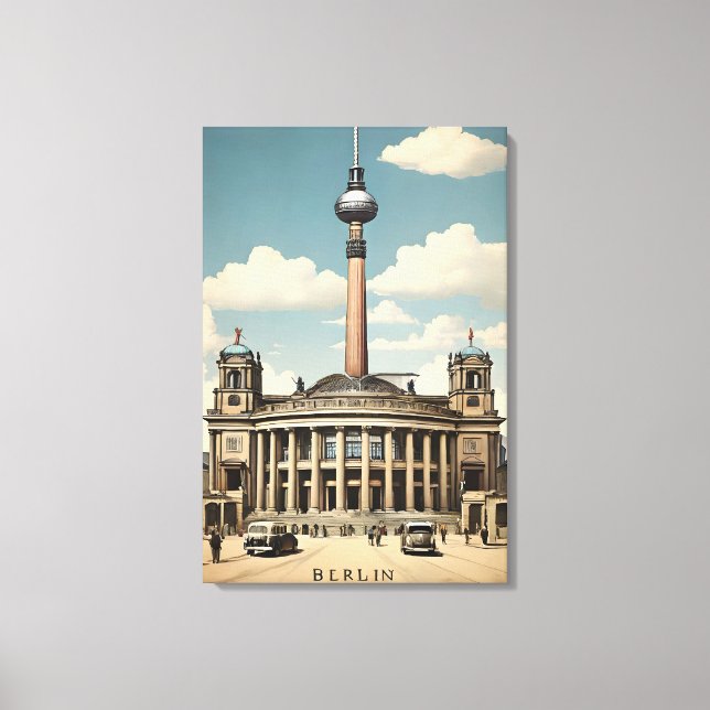 Berlin vintage poster canvas print (Front)