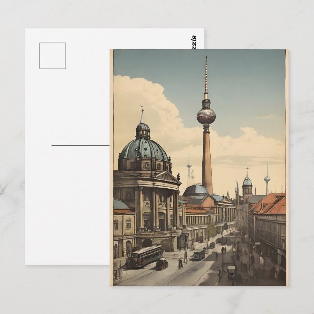 Berlin vintage poster postcard (Front/Back)