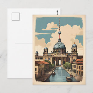 Berlin vintage poster postcard