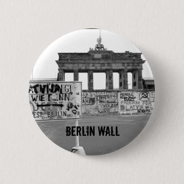 Berlin Wall 2 Inch Round Button (Front)