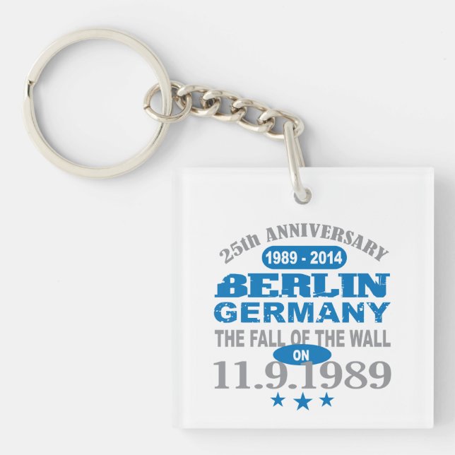 Berlin Wall Germany 25 Year Anniversary Keychain (Front)