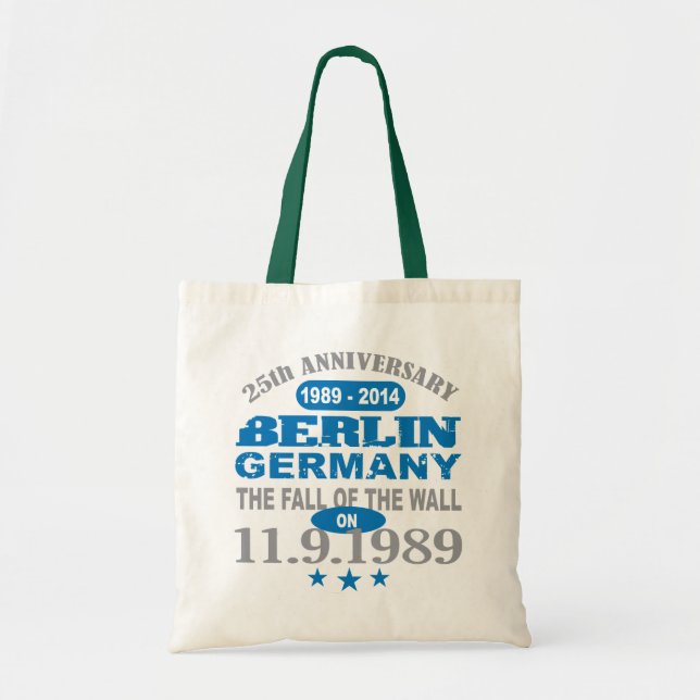 Berlin Wall Germany 25 Year Anniversary Tote Bag (Front)