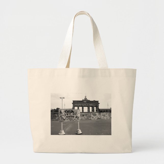 Berlin Wall Large Tote Bag (Front)