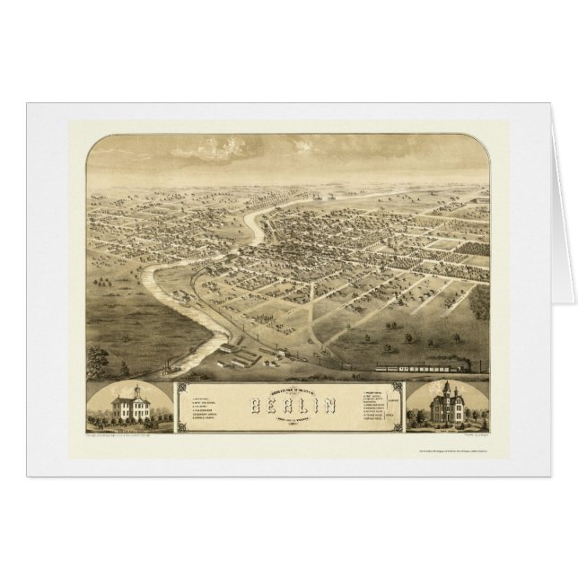 Berlin, WI Panoramic Map - 1867 (Front Horizontal)