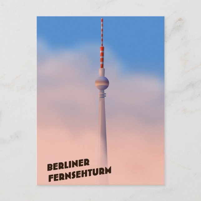 Berliner Fernsehturm ,Berlin TV tower Postcard (Front)