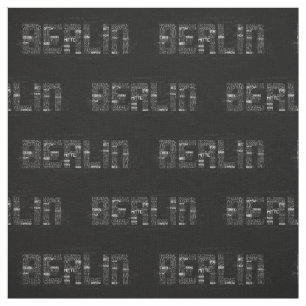Berliner Ortsteile Word Art, Berlin Neighbourhoods Fabric