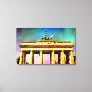 Berlin's Brandenberg Gate Painting Version Canvas Print
