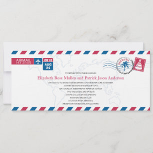 BERMUDA Airmail Faire-part de mariage