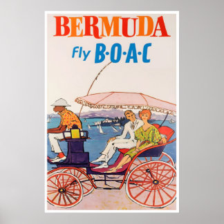 Bermuda Art Print BOAC Travel Poster (XR1851)a