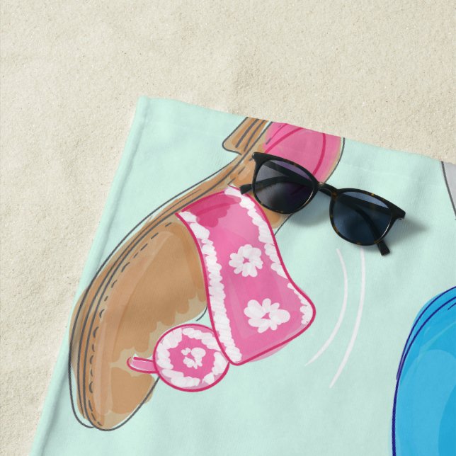 Bermuda Bag Sandals Mint Julep Preppy Beach Towel (In Situ)