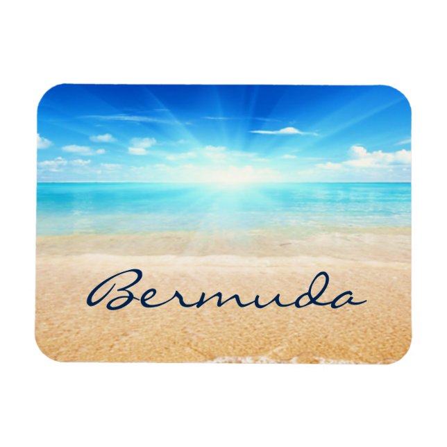 Bermuda beach sunrise magnet (Horizontal)