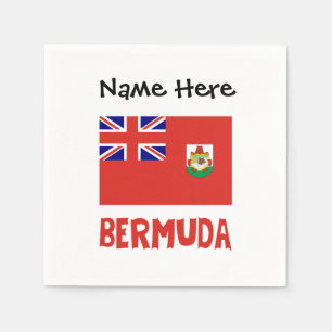 Bermuda Bermudian Flag Personalized Name Napkin