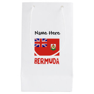 Bermuda Bermudian Flag Personalized Name Small Gift Bag