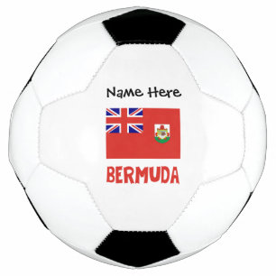 Bermuda Bermudian Flag Personalized Name Soccer Ball