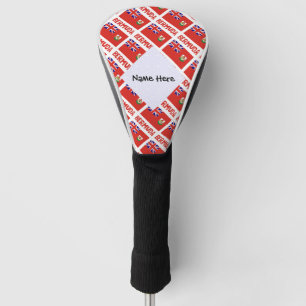 Bermuda Bermudian Flag Tiled Personalized Golf Head Cover