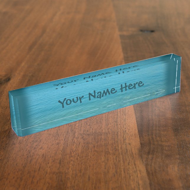 Bermuda Blue Green Waters Nameplate (Side)