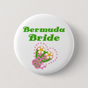 Bermuda Bride 2 Inch Round Button