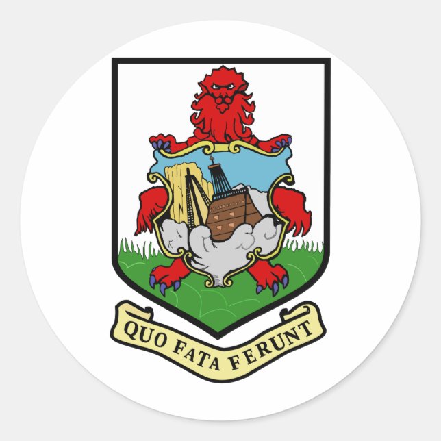 Bermuda Coat Of Arms Classic Round Sticker (Front)