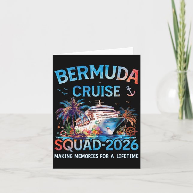 Bermuda Cruise Squad 2026 Family Vacation  Card (Front)
