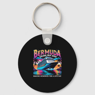 Bermuda Cruise Trip 2025 Sunset Vacation Gift 2 Keychain
