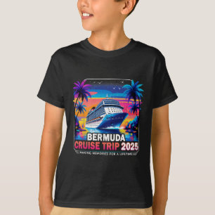 Bermuda Cruise Trip 2025 Sunset Vacation Gift 3 T-Shirt