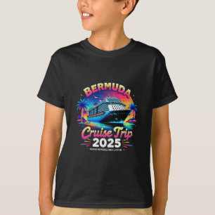 Bermuda Cruise Trip 2025 Sunset Vacation Gift T-Shirt