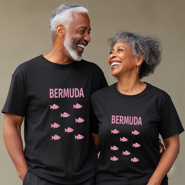 Bermuda Fish School Dark Colour T-Shirt (Creator Uploaded)