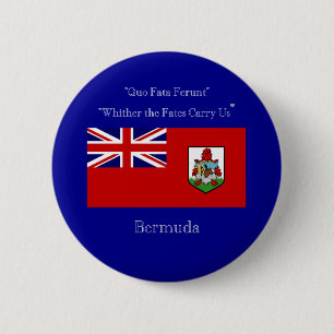 Bermuda Flag and Motto 2 Inch Round Button