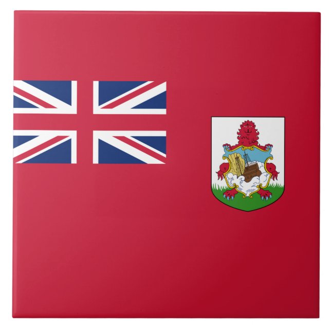 Bermuda Flag (Bermudian) (Caribbean Islands) Tile (Front)
